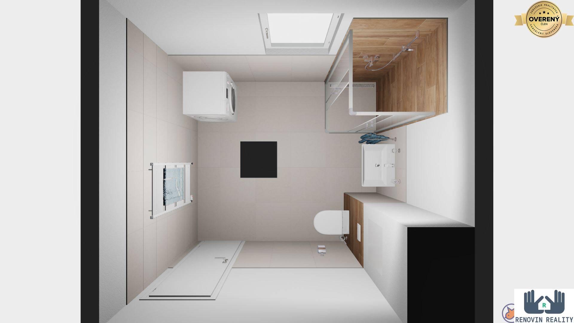 Veľký 3-izbový byt s terasou v novostavbe Hájik vo Zvolene na predaj - kúpelňa