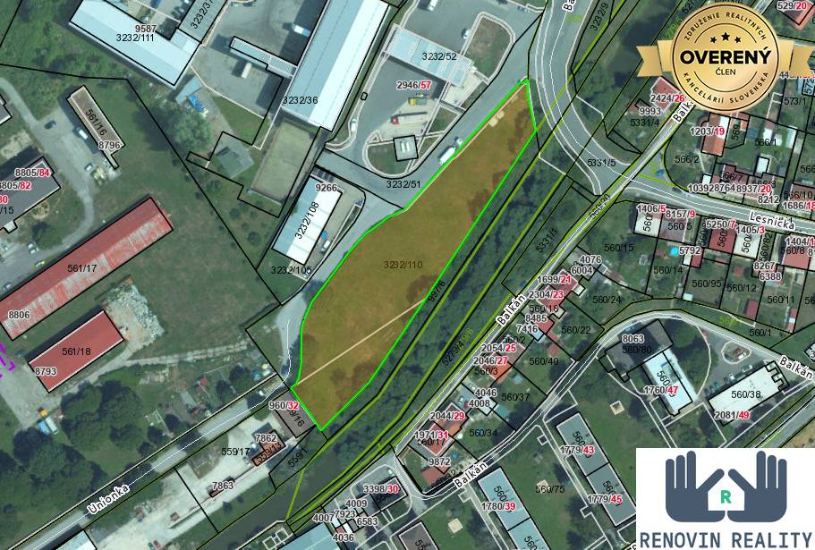 KOMERČNÝ POZEMOK NA PREDAJ, strategická lokalita pod Harajchom Zvolen